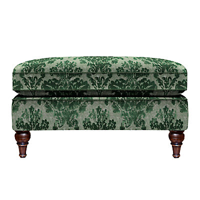 Duresta Kingsley Footstool, Umber Leg Mulsanne Emerald